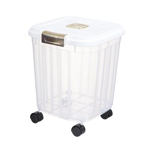 Bothyi - Contenedor De Alimentos Secos Contenedor De Alimentos Con Ruedas Para Gabinete Encimera Bocadillos Blanco 15 Kg