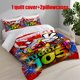thumbnail image 1 of 3pcs Juggler Series Clown Marble Game Themed Bedding Set Including a Duvet Cover And Pillowcases, 1 of 5