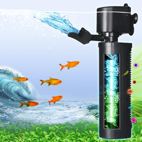 Filtro de Acuario COOSPIDER 400 GPH con Luz UV de 7 W
