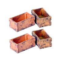 Magideal - 4 Unids 1/12 Casa De Muñecas Caja De Madera Juegos De Imaginación Muebles Juguetes Casa De Muñecas Muebles Decoración Pastelería Accesorios Marco Caso