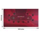 thumbnail image 2 of Mantel de mesa de póker Luckin Sports 274 cm x 142 cm Rojo, 2 of 5