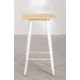 thumbnail image 3 of Mesa De Bar Tolix Blanca 60x60 Cubierta De Madera Clara, 3 of 3