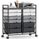 thumbnail image 1 of Carrito de almacenamiento rodante TOOLF con 12 cajones, mesa de madera, 1 of 9