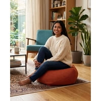 Todo Para El Hogar - Set De 4 Puff Sofa Decorativo De Piso 50Cm Estética Contemporánea