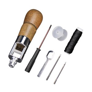 Magideal - Juego De Costura De Cuero, Agujas Para Coser Punzón, Juego De Herramientas De Reparación Manual De Zapatos Para Reparación De Colchones De Costura Diy