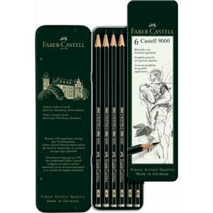Faber Castell - Lápiz Grafito Castell 9000 Set Faber-Castell X6 Uds.