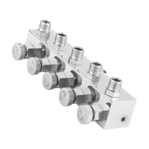 Genérico - Adaptador De Aerógrafo Divisor Salida De Aire Portátil Conector De Desconexión De Aerógrafo 1 Entrada 5 Salidas