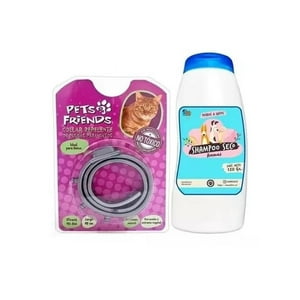Mascokits - Mini Kit Para Gato Collar Antipulgas + Shampoo Coco Vainilla