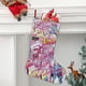 thumbnail image 2 of Jem y Las Hologramas Tema: Calcetines de Navidad, fino lino blanco para colgar en escaleras y chimenea, decoración navideña para el hogar, regalo de Navidad. 45cm × 32cm, 2 of 5