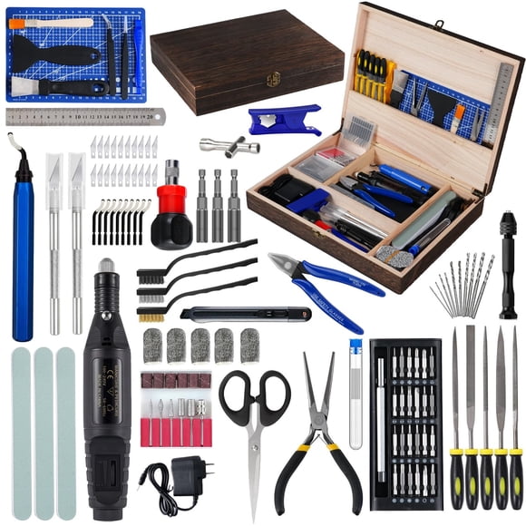 Kits de herramientas de impresión 3D AEORUM para impresora 3D, 124 piezas con caja de herramientas de madera