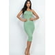 thumbnail image 1 of Saronite Vestido Midi Básico Ajustado sin Tirantes, Color Verde Bahía (para Mujer), 1 of 2