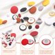 thumbnail image 4 of Uxcell 10pcs 40L Botón Cubierto de Tela de 25mm 1" con Vástago de Metal Redondo de Satén para Costura DIY Botones de Manualidades para Trajes de Novia, Vestidos, Blusas, Suéteres, Rojo, 4 of 7