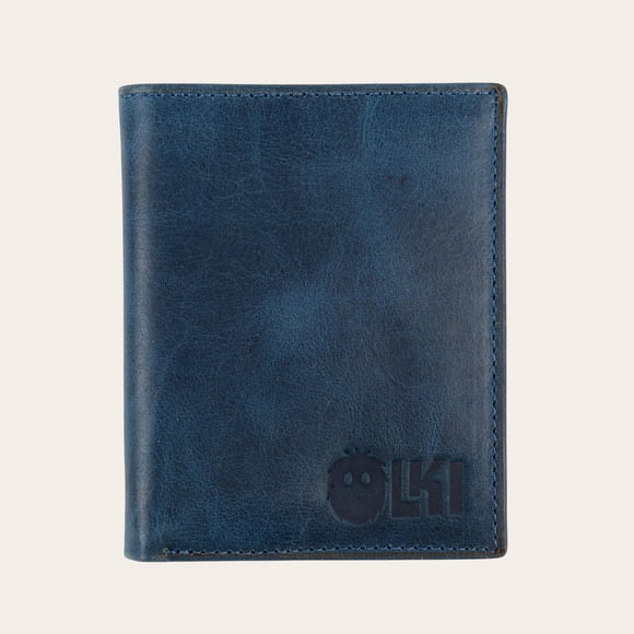 Billetera de Cuero SlimWallet OLKI Maule - Azul