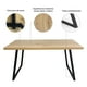 thumbnail image 5 of Mesa de comedor 75x80x150 Metal Madera, 5 of 6