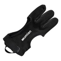 Ioensy - Guante De Tiro Con Arco, Punta De Cuero De Pu, Guante De Tres Dedos Para Hombres, Mujeres, Adultos Principiantes S