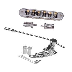 Bothyi - Puente De Guitarra Eléctrica, Barra De Tope, Puente Vibrato Para Guitarra Eléctrica, Plateado