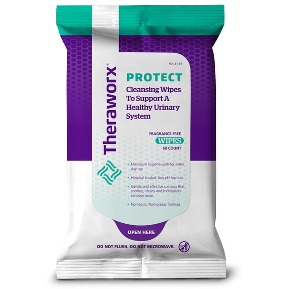 Toallitas Theraworx Protect para la salud urinaria diaria 60 unidades
