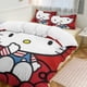 thumbnail image 2 of Hello Kitty with Red Bow 3 Pieces Duvet Cover Set Full Size Super Soft Fade Resistant Microfiber, 2 of 4