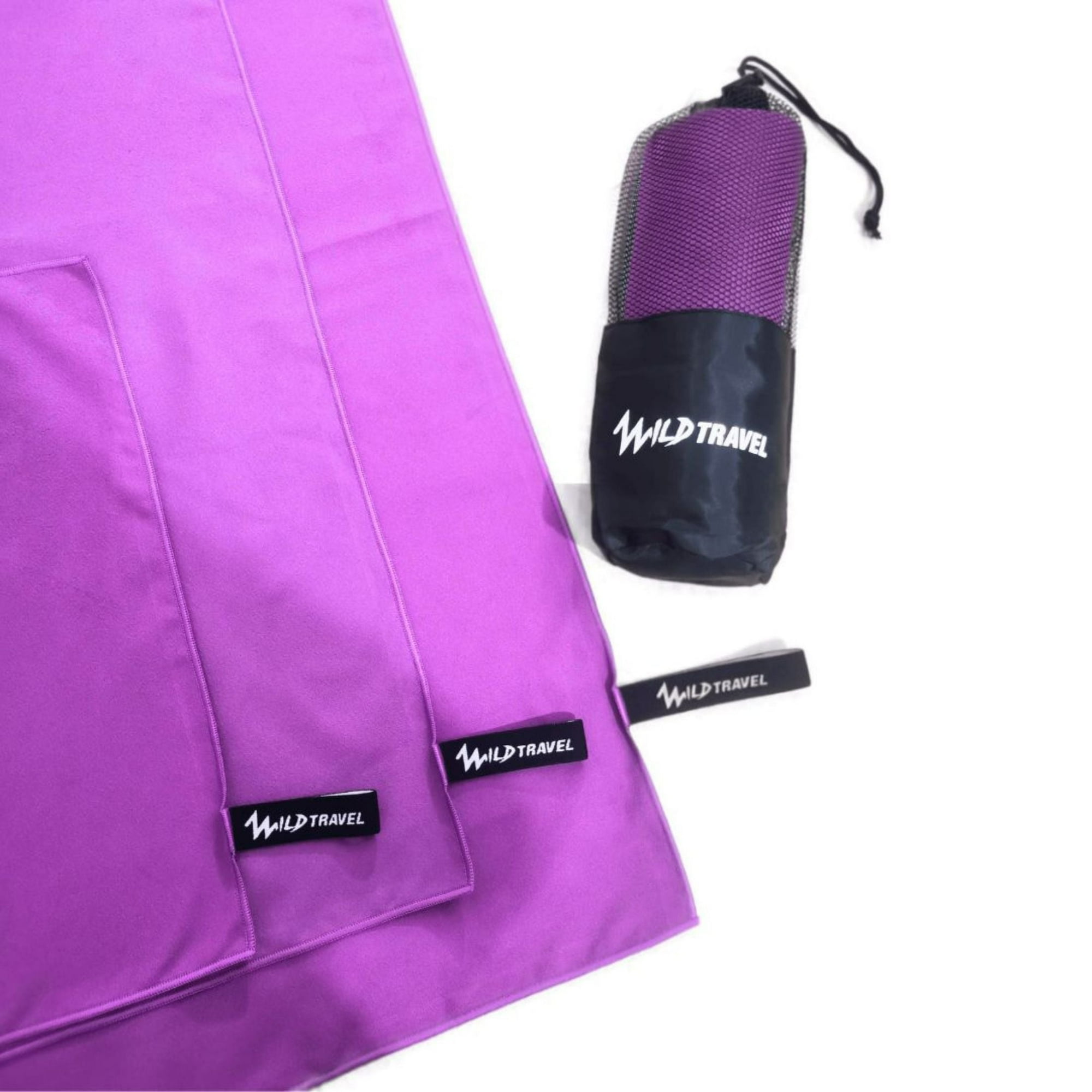 Wild Travel - Pack 3 Toalla Microfibra Morada Secado Rápido