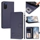 thumbnail image 1 of Funda de Cuero Tipo Billetera para Samsung Galaxy S20 FE 5G 6.5", con Tarjetero, Correa para Muñeca, Soporte a Prueba de Golpes con Relieve de Patrón Feliz, Azul, para Galaxy S20 FE 5G, 1 of 8