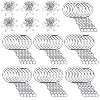 Magideal - 220 Uds Llaveros Acrílicos Anillos De Salto De Pasadores De Tornillo Para Llavero Diy Manualidades Fabricación De Joyas , Plata