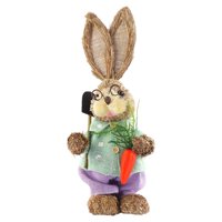 Ioensy - Escultura De Conejo, Decoración De Pascua, Estatuilla De Conejito Para Paisaje De Dormitorio De Granja