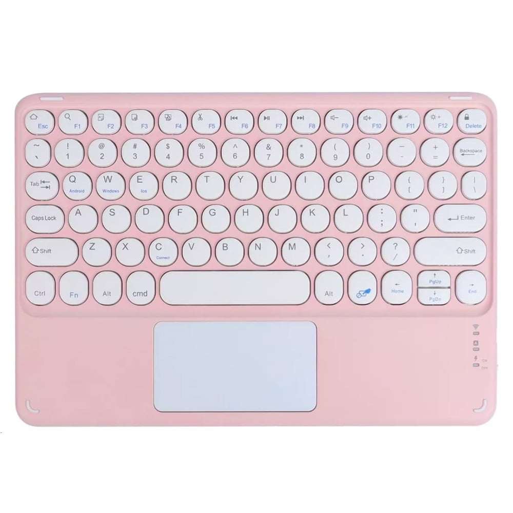 Vanan - Teclado Inalámbrico Para Ipad / Tablet Universal Touchpad Rosado