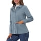 thumbnail image 4 of INSPIRE CHIC Chaquetas Utilitarias para Mujeres de Regreso a Clases con Cintura de Cordón, Bolsillo con Solapa, Cremallera y Botones Gris Azul XL, 4 of 6