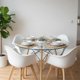 thumbnail image 2 of Comedor Mesa Redonda Elida 80cm + 4 Butaca Monee Blanca, 2 of 4