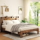 thumbnail image 1 of Bed Frame Queen Size, Wood Platform Bed Frame with Storage LED Light Headboard and 2 USB , Noise Free,No Box Spring Needed and Easy Assembly Tool,Large Under Bed Storage,Dark Brown, 1 of 3