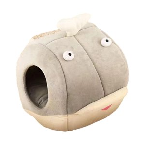 Ioensy - Nido Para Gato, Cojín Interior Suave, Cama Interior Para Dormir Para Cachorro, Perro, Gatito, Grande, Gris