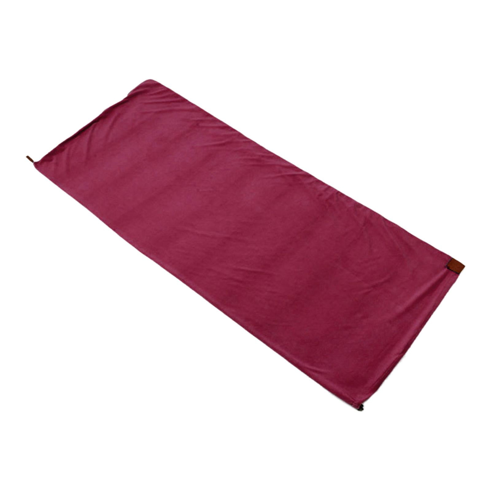 Nishiyuenyi - Saco De Dormir De Forro Polar Suave Para Negocios, Mochilero, Manta Térmica Para Acampar, Color Rojo Oscuro