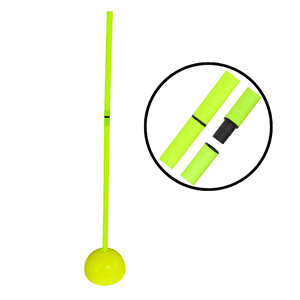 Linea Sport - Bastón Slalom Enroscable De 1.50 M Con Base Fija Para Entrenar