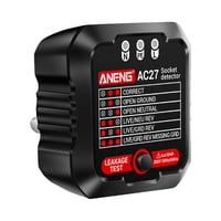 Magideal - Probador De Salida Probador De Receptáculos Comprobador De Fallas De Disyuntores Portátiles Analizador De Circuitos Verificación De Fase De Negro