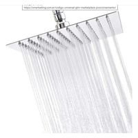 Taumm - Plato De Ducha Cuadrado 25 Cm Acero Inoxidable