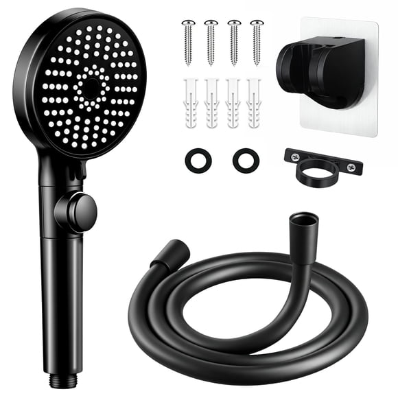 Cabezal de ducha ECOHARV de mano 5 modos negro