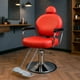 thumbnail image 2 of Sillon Barbero Silla Barberia Peluqueria Hidraulico Rojo, 2 of 7