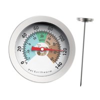 Magideal - Termómetro Para Suelo De Compost, Termómetro Práctico Para Césped De Acero Inoxidable De Fácil Lectura, Herramienta De Jardinería Para Césped, Jardín,