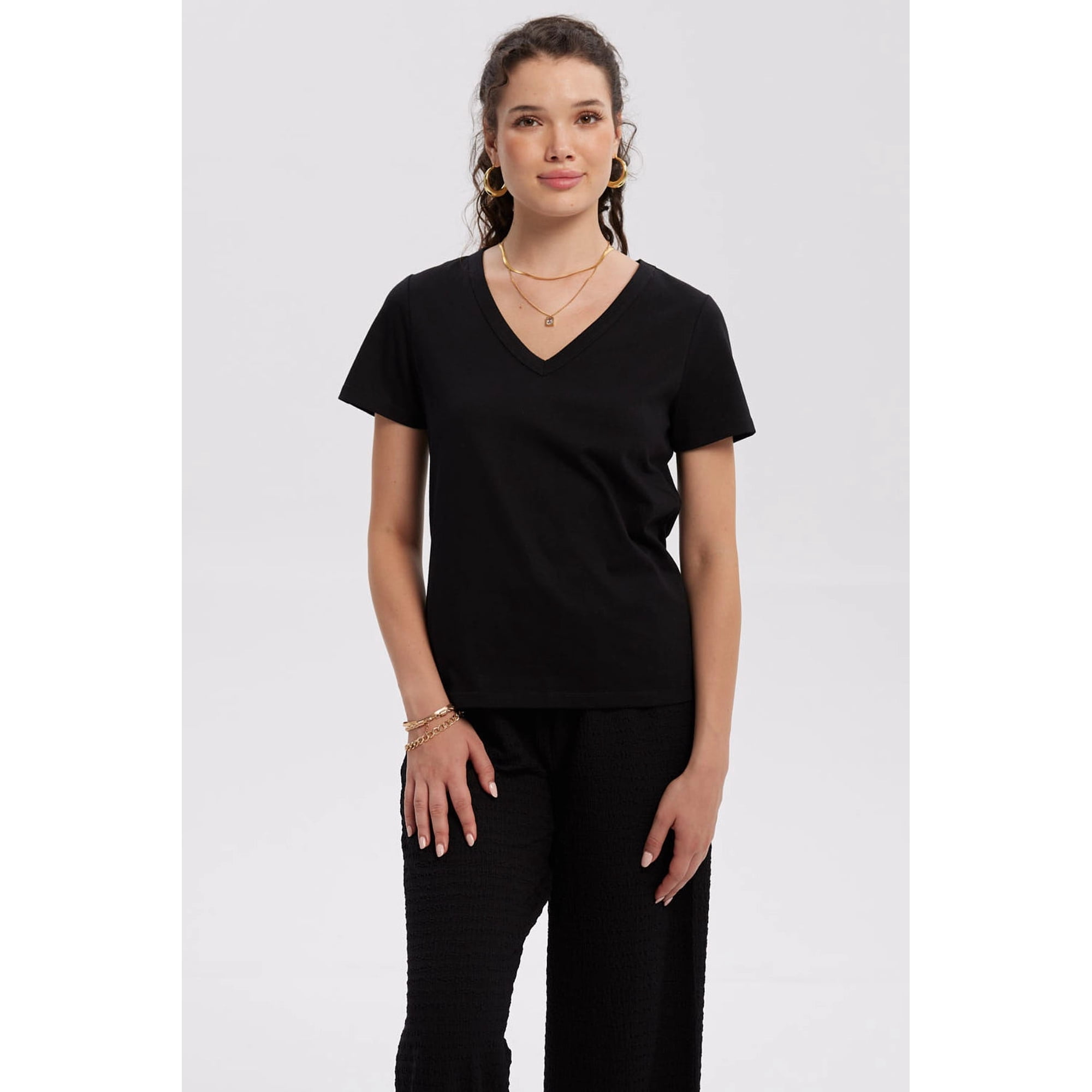 Fashionspark - Polera Mujer Lisa Negro - Vl