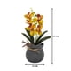 thumbnail image 5 of Planta Artificial Orquidea Decorativa Amarilla Maceta Resina, 5 of 5