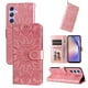 thumbnail image 4 of Funda tipo cartera FOXDOCK para Samsung Galaxy M54 5G , diseño girasol en relieve, cuero PU, cierre magnético, soporte y tarjetero, 4 of 5