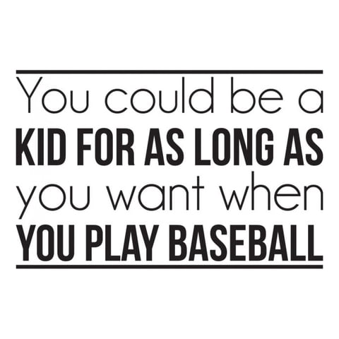 Rienda Libre Graphics - Decomural Be A Kid Baseball Baseball Ws-43128