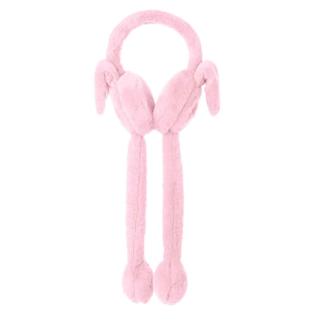 Orejeras de invierno para mujer, lindas orejeras móviles con orejas de conejo, orejeras, protección auditiva para estudiantes, orejeras cálidas y frías.