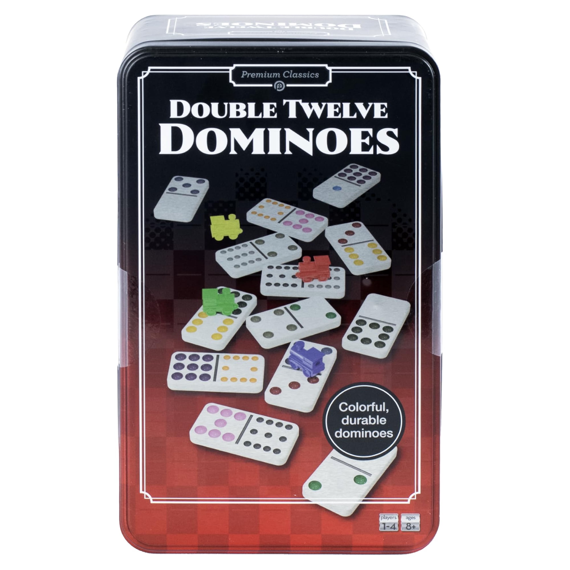 Dominoes Pressman Premium Classics Double Twelve Con Funda De Hojalata