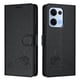 thumbnail image 1 of Funda tipo cartera FOXDOCK para Oppo Reno13 con soporte, ranuras, RFID, diseño de gato, 1 of 5
