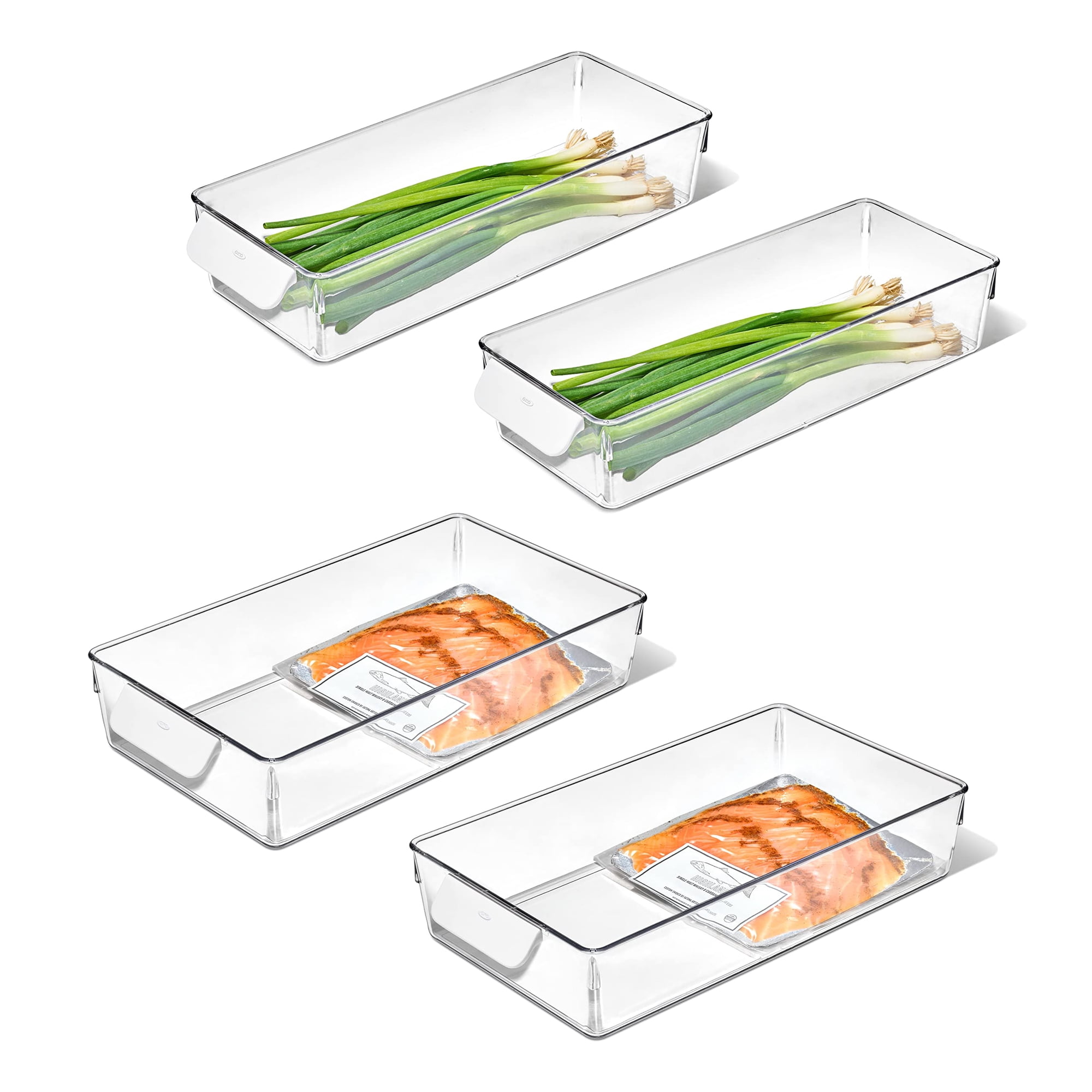 Juego Inicial De 4 Recipientes Organizadores Para Refrigerador Oxo Good Grips