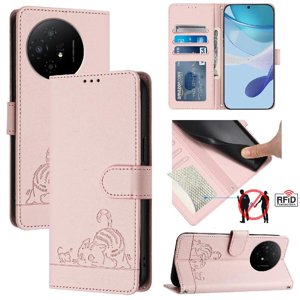 Funda Tipo Cartera Foxdock Para Tcl 50 Xl Con Soporte, Ranuras, Rfid, Diseño De Gato