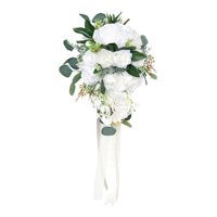 Magideal - Flores Artificiales Para Novia, Ramo De Novia, Flor De Mano De Novia Para De Aniversario, Suministros Para Iglesia