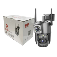 Genérico - Smart Camera V380 Vigilancia Exterior Wifi Con Doble Antena Negro