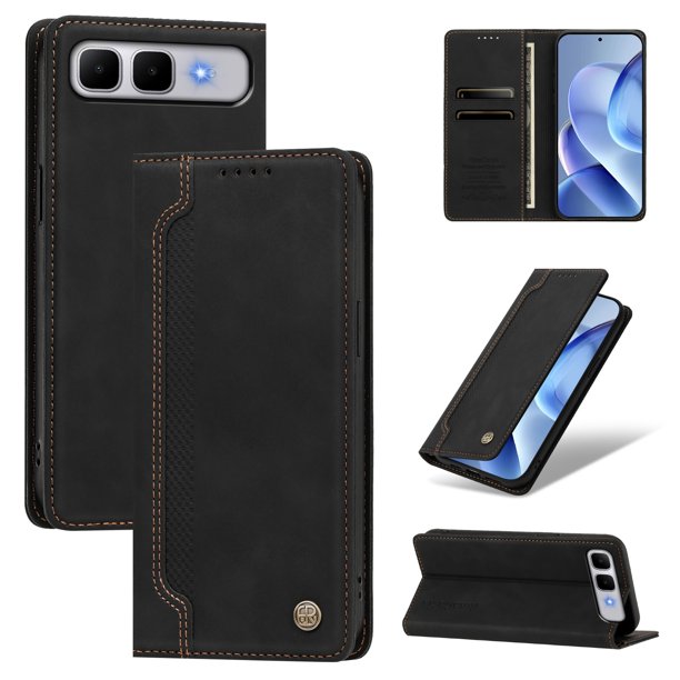 Funda Billetera para Infinix Smart 10 Plus Imán y Resistente Negro